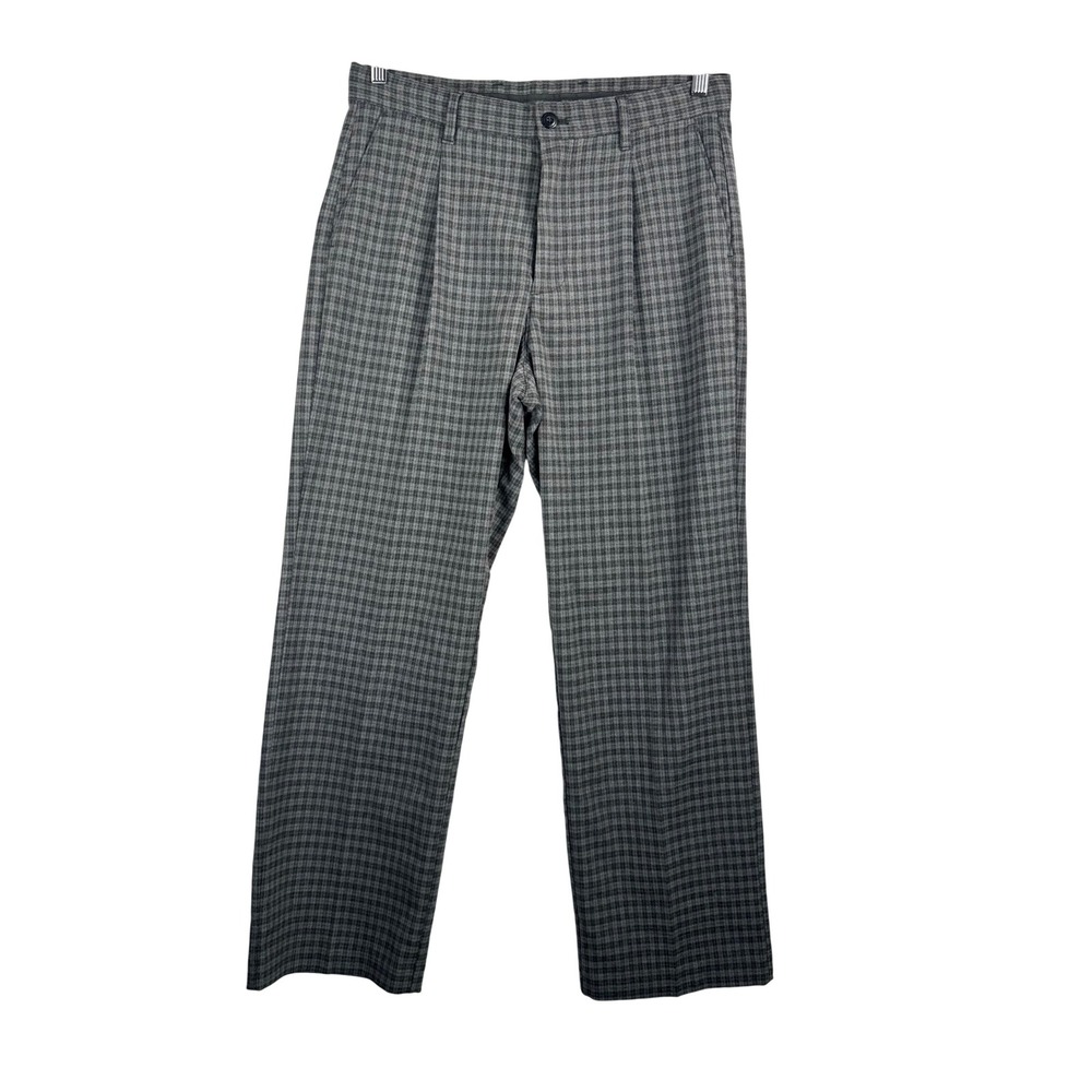 GAP Wool blend Relaxed Trousers Men 32x32 Plaid academia preppy